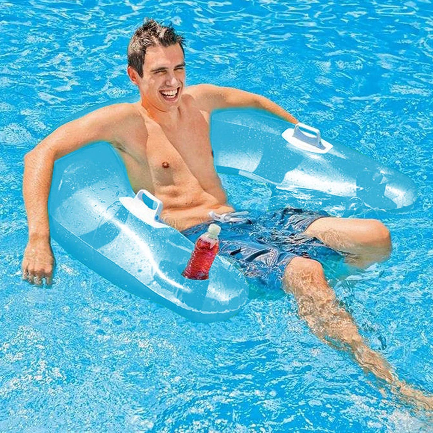 Inflatable Foldable Floating Bed Float Chair Beach Swimming Pool Raft