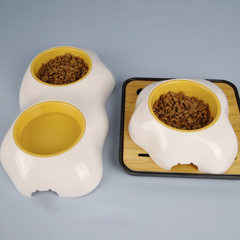Egg-shaped Pet Bowl Drinking Water Single Bowl Double Bowl Dog Bowls